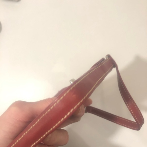 Coach red leather vintage accessories wristlet bag